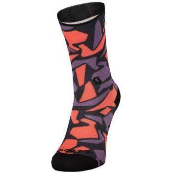 Calcetines Scott Trail Graphic Crew Vivid Purple Aastro Red - Calcetines de senderismo, diseño gráfico, color morado vívido y rojo asteroide, talla EU 42-44