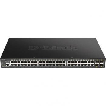 D-Link DGS-1250-52XMP 52-Port Gigabit Smart Managed PoE+ Switch with 4 10G SFP+ Ports