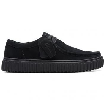Clarks Originals Torhill Lo Black Suede Casual Sneakers for Men