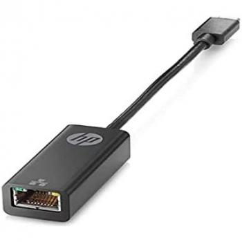HP Adaptador de Red USB-C a RJ45 con LED de Estado, Negro
