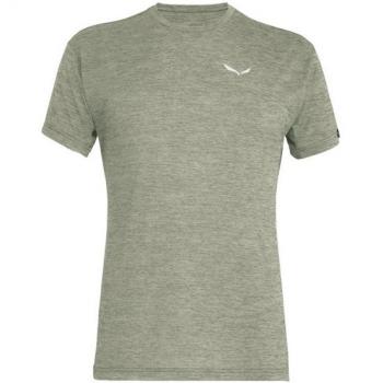 Camiseta Salewa Puez Melange Dry manga corta color verde grisáceo para hombre