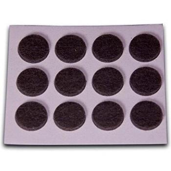 Brinox B76030G Deslizadores de Fieltro sintético, Gris, Diámetro 20 mm, Set de 12 Piezas