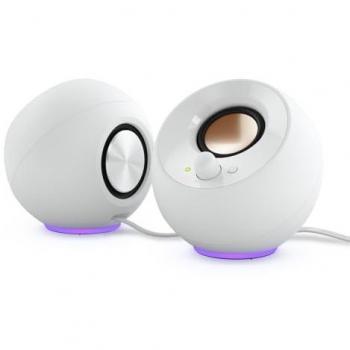 Altavoces Creative Pebble SE RGB Estéreo 2.0 para PC, 4.4W, Blanco (Par)