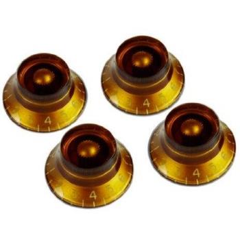 Gibson Amber Top Hat Knobs for Electric Guitar - 4 Pack