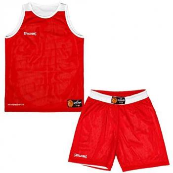 Conjunto de Maillot y Pantalón Corto Spalding Double Face para Niños Rojo (140)