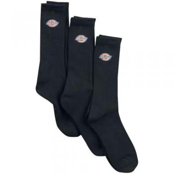 Dickies Valley Grove Black Socks 3-Pack (Men's Size 39-43)