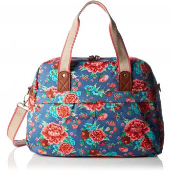 Basil Bloom Carry All - Bolsa para mujer, color azul estampado / rojo / rosa / verde, 18 l