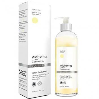 Leche Corporal Amarilla Alquimia Cuidado 250ml | Hidrata y Cuida la Piel | con Vitamina E | Prensado en Frío