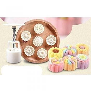 Moon Cake Mold - 6 Stamps - Mid Autumn Festival DIY Decoration Press - 50g by Wuhan Lijiuhe