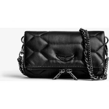Zadig & Voltaire Rock Nano XL Bag in Black Lamb Leather, Cross Body Bags, Female, Black, Size: ONE SIZE