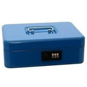 BTV Caja Caudales Combinacion Azul 25X18X9 Centimetros
