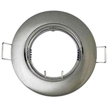 EDM 35908 Aro Halógeno Oscilante Níquel Mate, Plateado, ø 8.2 Cm