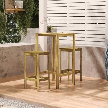 Mesa de Bar Día y Noche en madera de pino impregnada 60x60x110 cm