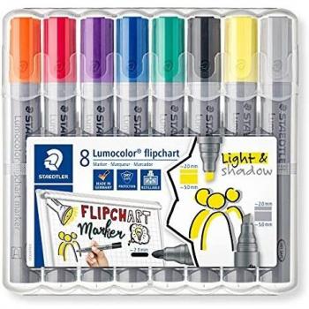 Staedtler Lumocolor Flipchart 356 Pack de 8 Marcadores Permanentes