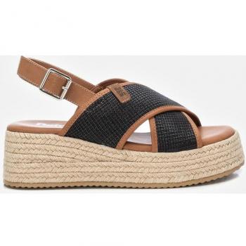 Sandalia de mujer Refresh 171756 Negro con Cuña de 5cm y Hebilla