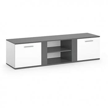 Mueble Bajo para TV Vicco Novelli, Antracita/Blanco, 155 x 41 cm