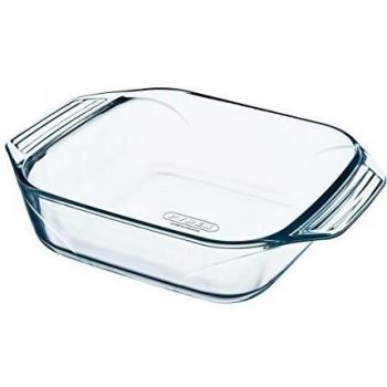 Pyrex OPTIMUM - Fuente de Horno Cuadrada en Cristal Borosilicato, 29 x 23 cm