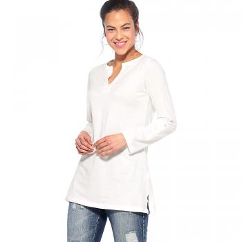 Camiseta Manga Larga Regulable con Aberturas Mujer by Vencastyle - 015815,Blanco,3XL