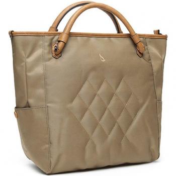 Bolso shopper Donna en color camel de materiales reciclados Abbacino