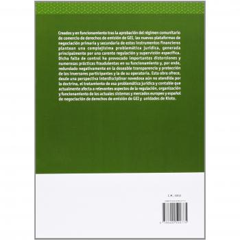 La negociación de emisiones GEI en los mercados de carbono: régimen y regulación