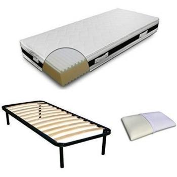 kit Base de láminas Virgo, cojín en Memory, Ares Colchón H22 cm 4 cm Espuma Viscoelástica a Onda desenfundable 6 cm Rango De Precios aireación - francés 150x190