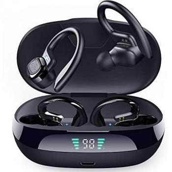 Auriculares Inalambricos Deportivos,Auriculares Bluetooth 5.0 con IPX65 Impermeable con Sonido HiFi estéreo 6D para Entrenamiento,Trabajo,Correr