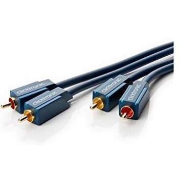 Cable de Audio Estéreo 2x RCA a 2x RCA, 1m, ClickTronic HQ OFC