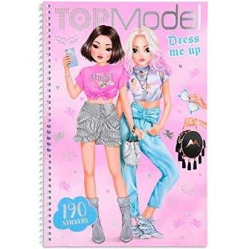 Depesche TOPModel Dress me up Kitchy Angel 11444 - Libro para colorear con pegatinas, 24 páginas, 5 hojas de pegatinas de papel y 2 hojas de pegatinas, aprox. 26,2 x 17,6 x 1,5 cm