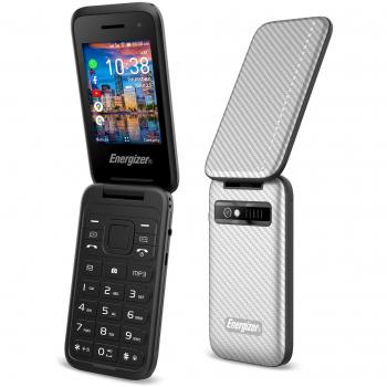 Energizer E282SC Dual SIM 4G Mobile Phone, 2.8 Inch Display, Diamond Silver Color