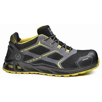 Base Protection, K-Speed Calzado de Seguridad para Hombres y Mujeres, Negro y Amarillo, Talla 40