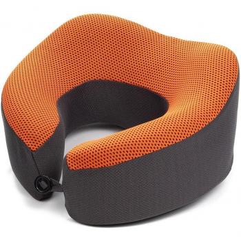 Almohada de viaje cojín cervical de espuma viscoelástica, efecto memoria, transpirable, 23,5x27x12,5 cm
