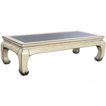 Mesa de Centro Home ESPRIT Ratán Madera de olmo 150 x 69 x 45 cm