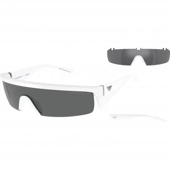 Emporio Armani EA4204U Col. 534487 Men's Square White Sunglasses, Size: 36 MM