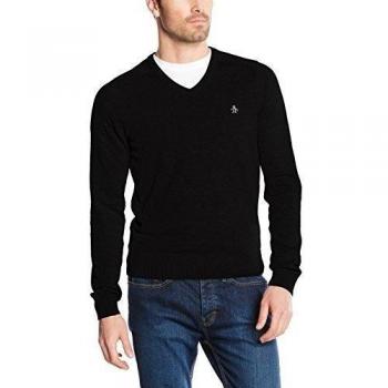 Original Penguin Camford V - Jersey para hombre, color schwarz - true black, talla 2XL