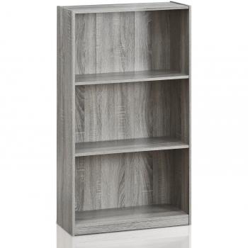 Furinno Bookcases, Wood, French Oak Grey, one size