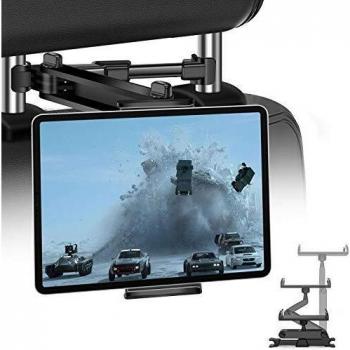 JPARR Soporte Tablet Coche,Soporte Reposacabezas Automóvil Telescópico Universal,Soporte de Coche Que Puede Giratorio 360 °,Compatible con Smartphone,Tableta,Kindle und Nintendo de 4~11