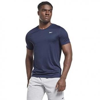 Camiseta Reebok Training Tech de manga corta en color azul marino, talla XXL