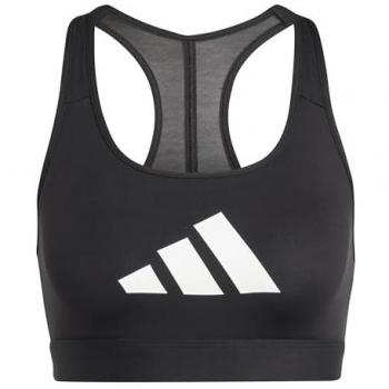 Adidas Powerreact Big Logo Graphic Women's Sports Bra