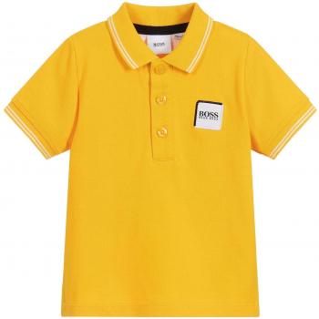 BOSS Hugo niño de Manga Corta Logo Polo Yellow 8 Years