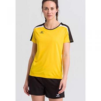Erima Liga 2.0 Women's Short Sleeve T-shirt Yellow/Black/White Size 44