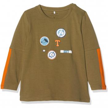 NAME IT Nbmnamin LS Top, Camisa Manga Larga para Bebés, Verde