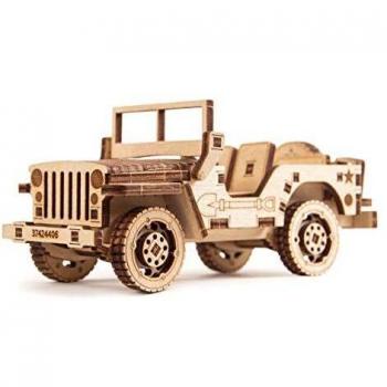 Rompecabezas Mecánico 3D Jeep de Madera Wood Trick