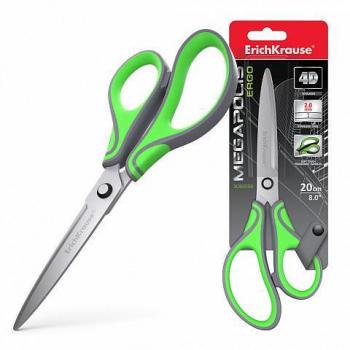 ErichKrause Megapolis Universal Straight Cut Green, Grey, Stainless Steel Scissors