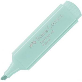 Marcador Textliner 46 Pastel Faber-Castell Verde Trópico, Punta de Cincel, Color Azul Claro