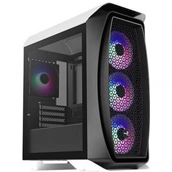Aerocool AEROONEMINIFROST, Caja PC Micro ATX, 4 Ventiladores, 2 Paneles, Blanco