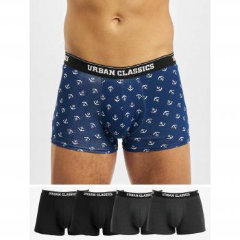 Men's 5-Pack Anchor Print Boxer Shorts in Black and Charcoal