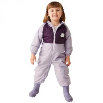 Regatta Kids Waterproof Puddle Suit Mudplay III Shyla The Leopard Lilac Frost (2-3 Years)