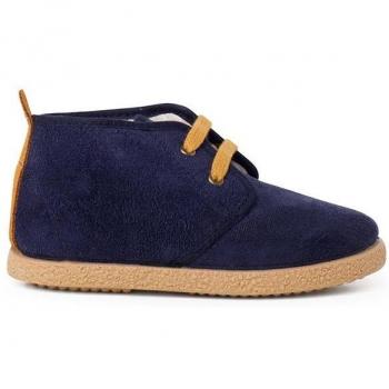 Botas de Niño Forro Borrego Tira Camel Trasera
