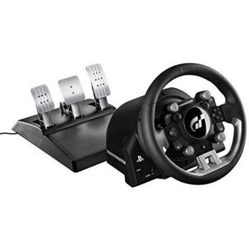 Thrustmaster T-GT - Volante de carreras para PS4 / PC con licencia oficial Gran Turismo Sport - 3 Pedales - Force Feedback