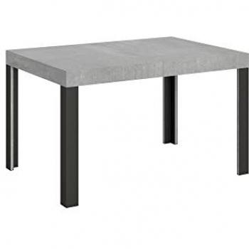 Mesa extensible 90x130/234 cm Línea Cemento con Estructura Antracita